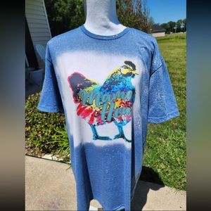 Women’s graphic bleached t-shirt large